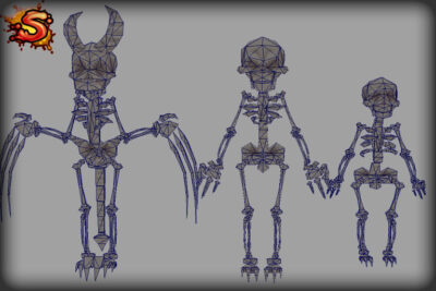 spooky cemetery bundle skeletons wireframe unity 3d sauce