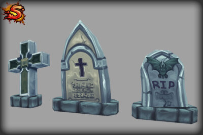 spooky cemetery bundle graves unity 3d sauce