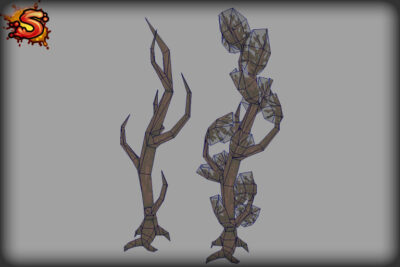 spooky cemetery bundle trees wireframe unity 3d sauce