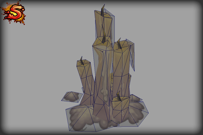 low poly candles wireframe unity 3d sauce