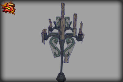 low poly candelabra wireframe unity 3d sauce