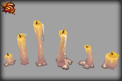 low poly candles unity 3d sauce