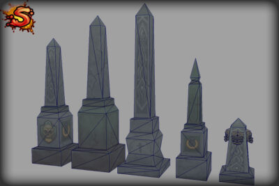 obelisks wireframe unity 3d sauce