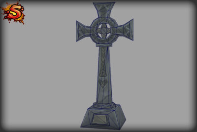 tombstone cross wireframe unity 3d sauce