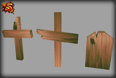 wooden grave cross unity 3d sauce