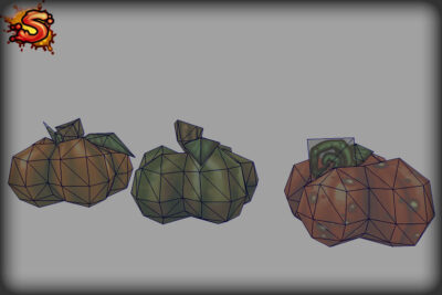 halloween pumpkins wireframe unity 3d sauce