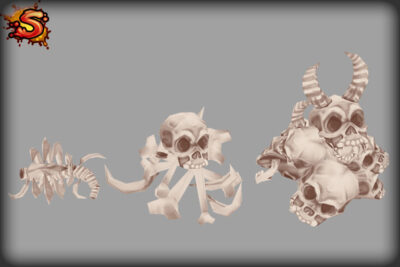 low poly skeleton bone props unity 3d sauce