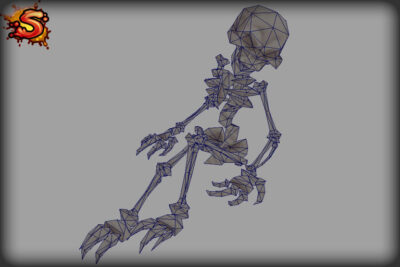 skeleton decoration wireframe unity 3d sauce