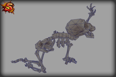 skeleton decoration wireframe unity 3d sauce