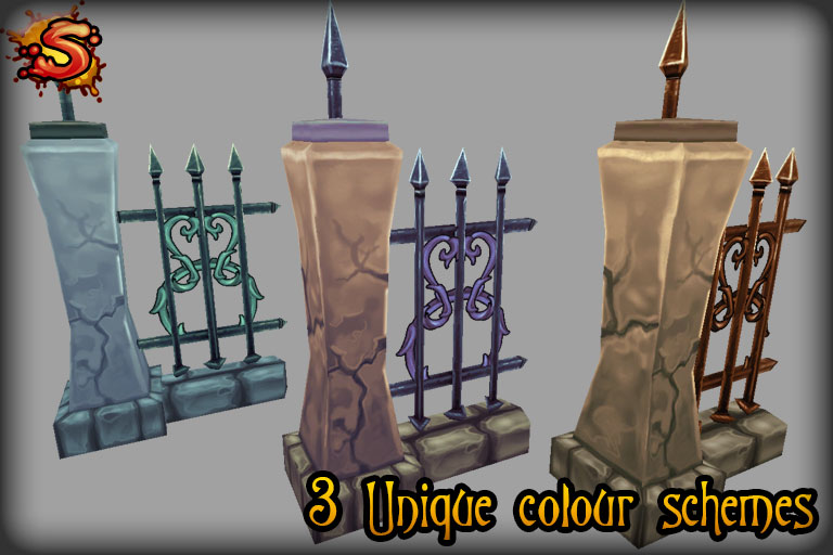 steel gate and fence colors unity 3d sauce